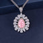 SOLID GOLD LAB-GROWN VVS FANCY VIVID PINK DIAMOND & DIAMOND PENDANT (#:SY033P-R)