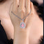 SOLID GOLD LAB-GROWN VVS FANCY VIVID PINK DIAMOND & DIAMOND PENDANT (#:SY033P-R)