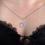 SOLID GOLD LAB-GROWN VVS FANCY VIVID PINK DIAMOND & DIAMOND PENDANT (#:SY033P-R)