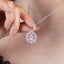 SOLID GOLD LAB-GROWN VVS FANCY VIVID PINK DIAMOND & DIAMOND PENDANT (#:SY033P-R)