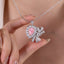 SOLID GOLD LAB-GROWN VVS FANCY VIVID PINK DIAMD & DIAMOND PENDANT (#:SY024P-P)