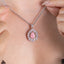 SOLID GOLD LAB-GROWN VVS FANCY VIVID PINK DIAMOND & DIAMOND PENDANT (#:SY033P-R)