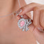 SOLID GOLD LAB-GROWN VVS FANCY VIVID PINK DIAMD & DIAMOND PENDANT (#:SY024P-P)