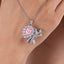 SOLID GOLD LAB-GROWN VVS FANCY VIVID PINK DIAMD & DIAMOND PENDANT (#:SY024P-P)
