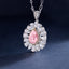 SOLID GOLD LAB-GROWN VVS FANCY VIVID PINK DIAMOND & DIAMOND PENDANT (#:SY033P-R)