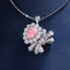 SOLID GOLD LAB-GROWN VVS FANCY VIVID PINK DIAMD & DIAMOND PENDANT (#:SY024P-P)