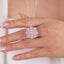 SOLID GOLD LAB-GROWN VVS FANCY VIVID PINK DIAMD & DIAMOND PENDANT (#:SY023P-P)