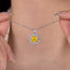 SOLID GOLD LAB-GROWN VVS FANCY VIVID YELLOW DIAMOND & DIAMOND PENDANT (#:SY035Y-P)