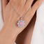 SOLID GOLD LAB-GROWN VVS FANCY VIVID PINK DIAMD & DIAMOND PENDANT (#:SY023P-P)