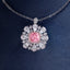 SOLID GOLD LAB-GROWN VVS FANCY VIVID PINK DIAMD & DIAMOND PENDANT (#:SY023P-P)