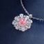 SOLID GOLD LAB-GROWN VVS FANCY VIVID PINK DIAMD & DIAMOND PENDANT (#:SY023P-P)