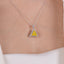 SOLID GOLD LAB-GROWN VVS FANCY VIVID YELLOW DIAMOND & DIAMOND PENDANT (#:SY036Y-P)
