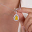 SOLID GOLD LAB-GROWN VVS FANCY VIVID YELLOW DIAMD & DIAMOND PENDANT (#:SY022Y-P)