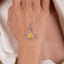 SOLID GOLD LAB-GROWN VVS FANCY VIVID YELLOW DIAMOND & DIAMOND PENDANT (#:SY036Y-P)