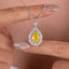 SOLID GOLD LAB-GROWN VVS FANCY VIVID YELLOW DIAMD & DIAMOND PENDANT (#:SY022Y-P)