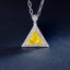 SOLID GOLD LAB-GROWN VVS FANCY VIVID YELLOW DIAMOND & DIAMOND PENDANT (#:SY036Y-P)