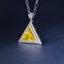 SOLID GOLD LAB-GROWN VVS FANCY VIVID YELLOW DIAMOND & DIAMOND PENDANT (#:SY036Y-P)