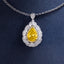 SOLID GOLD LAB-GROWN VVS FANCY VIVID YELLOW DIAMD & DIAMOND PENDANT (#:SY022Y-P)