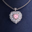 SOLID GOLD LAB-GROWN VVS FANCY VIVID PINK DIAMOND & DIAMOND PENDANT (#:SY037P-R)