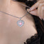 SOLID GOLD LAB-GROWN VVS FANCY VIVID PINK DIAMOND & DIAMOND PENDANT (#:SY037P-R)
