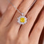 SOLID GOLD LAB-GROWN VVS FANCY VIVID YELLOW DIAMD & DIAMOND PENDANT (#:SY021Y-P)