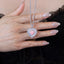 SOLID GOLD LAB-GROWN VVS FANCY VIVID PINK DIAMOND & DIAMOND PENDANT (#:SY037P-R)