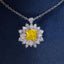 SOLID GOLD LAB-GROWN VVS FANCY VIVID YELLOW DIAMD & DIAMOND PENDANT (#:SY021Y-P)