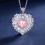 SOLID GOLD LAB-GROWN VVS FANCY VIVID PINK DIAMOND & DIAMOND PENDANT (#:SY037P-R)