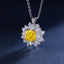 SOLID GOLD LAB-GROWN VVS FANCY VIVID YELLOW DIAMD & DIAMOND PENDANT (#:SY021Y-P)