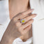 SOLID GOLD LAB-GROWN VVS FANCY VIVID YELLOW DIAMOND & DIAMOND RING (#:SY020Y-R)
