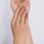 SOLID GOLD LAB-GROWN VVS FANCY VIVID YELLOW DIAMOND & DIAMOND RING (#:SY036Y-R)