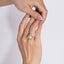 SOLID GOLD LAB-GROWN VVS FANCY VIVID YELLOW DIAMOND & DIAMOND RING (#:SY036Y-R)