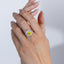SOLID GOLD LAB-GROWN VVS FANCY VIVID YELLOW DIAMOND & DIAMOND RING (#:SY035Y-R)