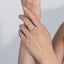 SOLID GOLD LAB-GROWN VVS FANCY VIVID YELLOW DIAMOND & DIAMOND RING (#:SY035Y-R)