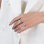 SOLID GOLD LAB-GROWN VVS FANCY VIVID YELLOW DIAMOND & DIAMOND RING (#:SY035Y-R)