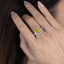 SOLID GOLD LAB-GROWN VVS FANCY VIVID YELLOW DIAMOND & DIAMOND RING (#:SY015Y-R)