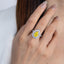 SOLID GOLD LAB-GROWN VVS FANCY VIVID YELLOW DIAMOND & DIAMOND RING (#:SY022Y-R)