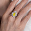 SOLID GOLD LAB-GROWN VVS FANCY VIVID YELLOW DIAMOND & DIAMOND RING (#:SY022Y-R)