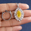 SOLID GOLD LAB-GROWN VVS FANCY VIVID YELLOW DIAMOND & DIAMOND RING & PENDANT (#:SY005Y-M)