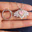 SOLID GOLD LAB-GROWN VVS FANCY VIVID PINK DIAMOND & DIAMOND RING & PENDANT (#:SY025P-M)