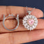 SOLID GOLD LAB-GROWN VVS FANCY VIVID PINK DIAMOND & DIAMOND RING & PENDANT (#:SY031P-M)