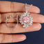 SOLID GOLD LAB-GROWN VVS FANCY VIVID PINK DIAMOND & DIAMOND RING & PENDANT (#:SY013P-M)
