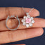SOLID GOLD LAB-GROWN VVS FANCY VIVID PINK DIAMOND & DIAMOND RING & PENDANT (#:SY003P-M)