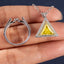 SOLID GOLD LAB-GROWN VVS FANCY VIVID YELLOW DIAMOND & DIAMOND RING & PENDANT (#:SY036Y-M)