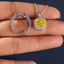 SOLID GOLD LAB-GROWN VVS FANCY VIVID YELLOW DIAMOND & DIAMOND RING & PENDANT (#:SY012Y-M)