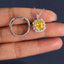 SOLID GOLD LAB-GROWN VVS FANCY VIVID YELLOW DIAMOND & DIAMOND RING & PENDANT (#:SY015Y-M)