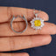 SOLID GOLD LAB-GROWN VVS FANCY VIVID YELLOW DIAMOND & DIAMOND RING & PENDANT (#:SY021Y-M)