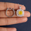 SOLID GOLD LAB-GROWN VVS FANCY VIVID YELLOW DIAMOND & DIAMOND RING & PENDANT (#:SY018Y-M)