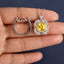 SOLID GOLD LAB-GROWN VVS FANCY VIVID YELLOW DIAMOND & DIAMOND RING & PENDANT (#:SY019Y-M)