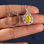 SOLID GOLD LAB-GROWN VVS FANCY VIVID YELLOW DIAMOND & DIAMOND RING & PENDANT (#:SY020Y-M)